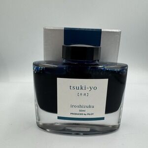 Pilot Iroshizuku Tsuki-Yo Fountain Pen Ink 50 ml Bottle  Moonlight, Teal